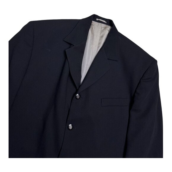 VINTAGE 2-Piece Office Casual Black Blazer Jacket & Dress Pants SUIT Mens XL - Picture 6 of 6